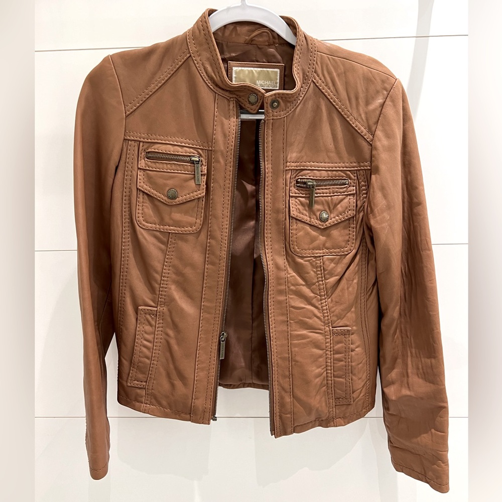 Michale Kors Moto Leather Jacket